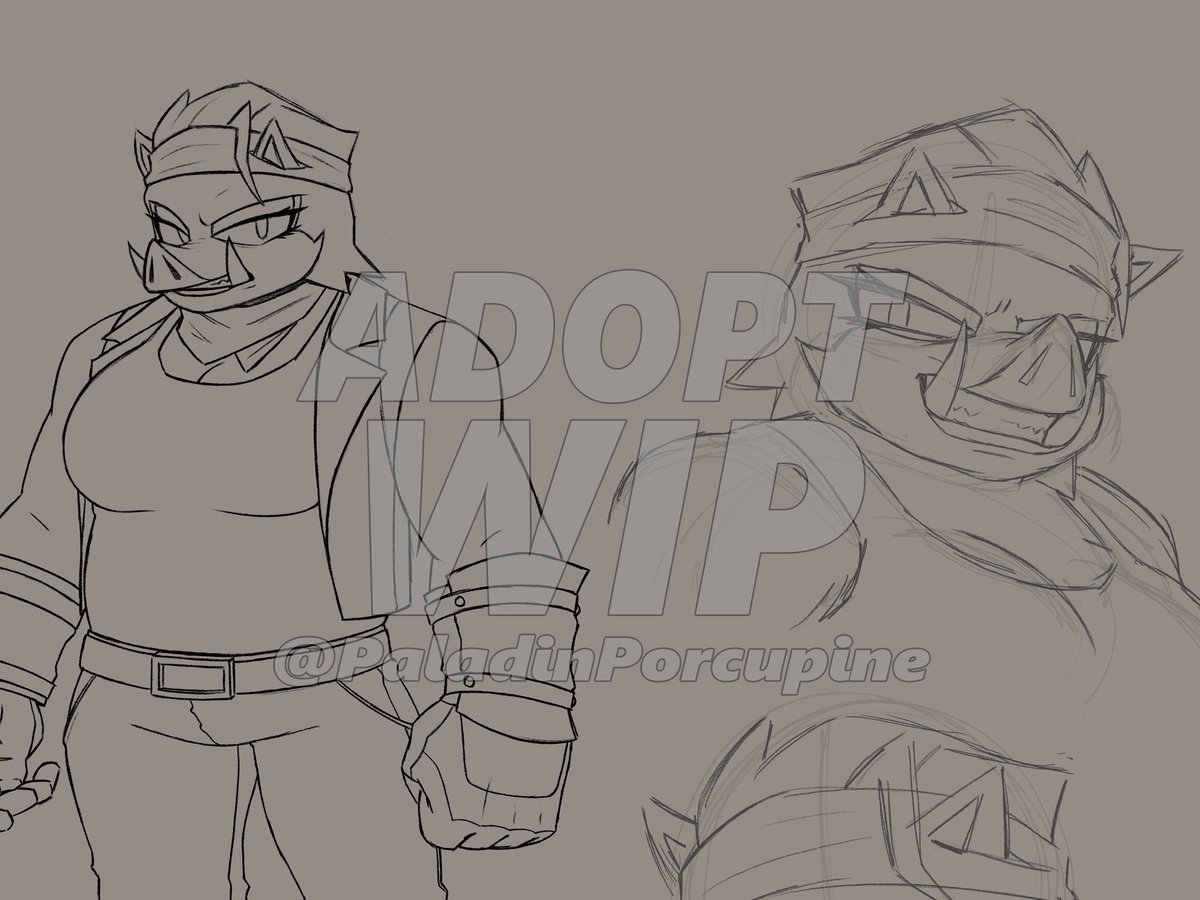 PallyPorcupine's tweet image. Little sneak peak for the next adopt I&apos;m doing! Biker Boar! 🐗

#SonicTheHedgehog #SonicOc #SonicAdoptable