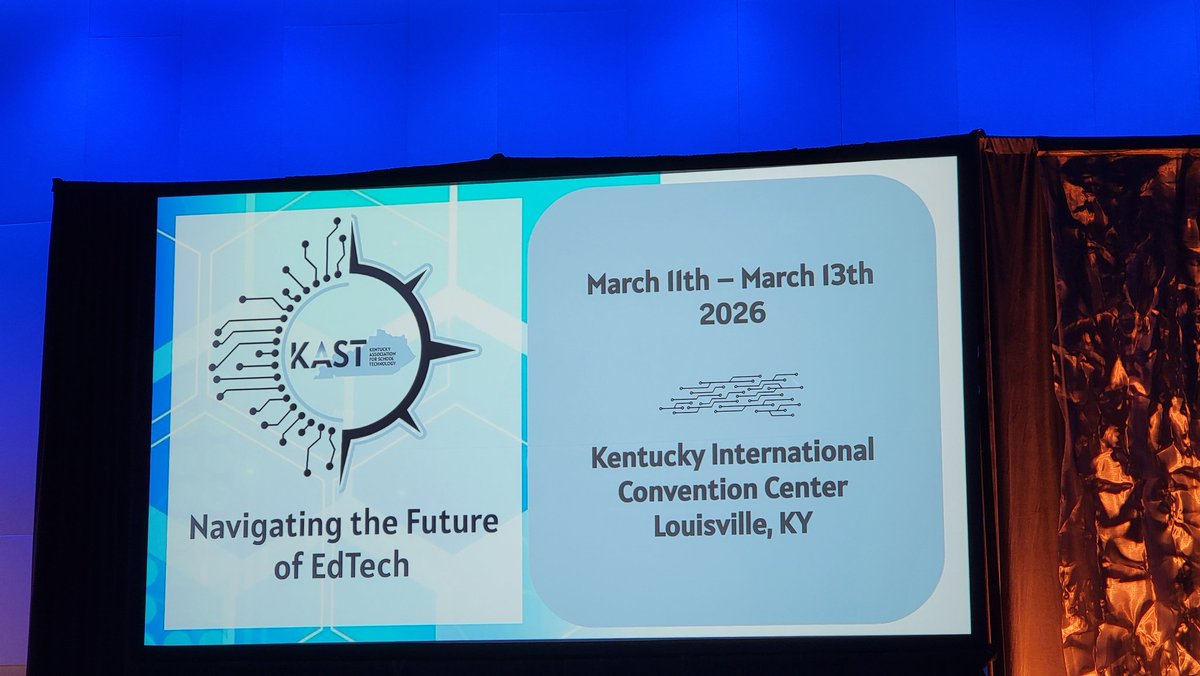 watsonedtech's tweet photo. NEW ORGANIZATION NAME! @kystetech will now be KAST: the Kentucky Association for School Technology. Next year, the conference will be March 11th-13th, 2026. #kyste25 #AllinKY #UnitedWeLearnKY #KYILN #KYDLC #KyLchat https://t.co/RP9Te4f6nD