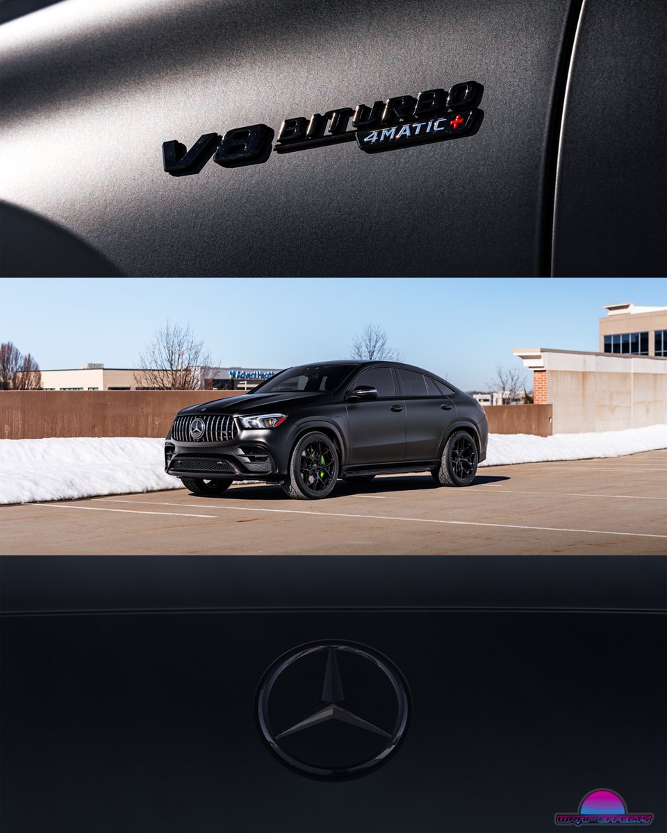 WrapEffectsKC's tweet photo. Another full @kpmfvehiclewraps Matte Phantom Black Metallic! This one on a Mercedes AMG GLE 63s! We also tinted the windows, painted the calipers green, and put new wheels on to complete this look!
———
🏎: Mercedes AMG GLE 63s
Wrap: @kpmfvehiclewraps Matte Phantom Black Metallic https://t.co/u7v8znDVbJ