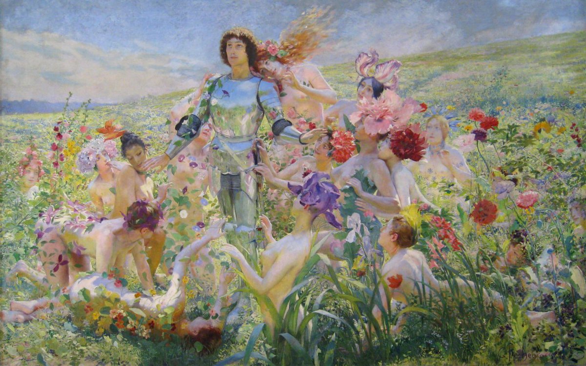 Le Chevalier aux Fleurs, by French painter Georges Rochegrosse (1894). Musée d'Orsay.