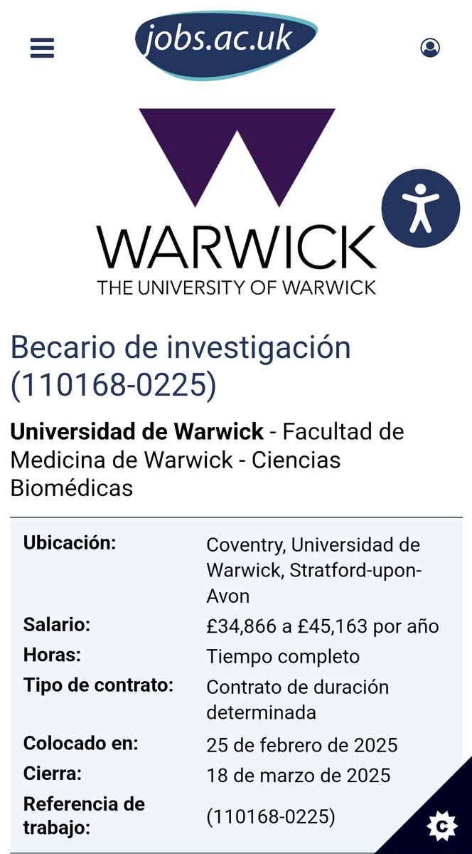 Aviso de beca  de investigación en Inglaterra en patogenesis de T. cruzi, respuestas celulares y evasión inmune. jobs.ac.uk/job/DMA372/res…
