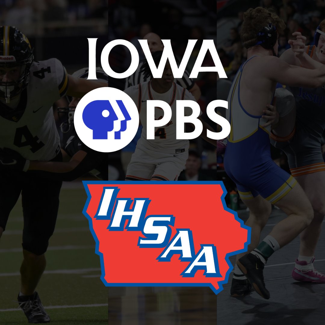 IowaPBS's tweet image. We are excited to announce that for the first time ever, three @IHSAA championships in football, wrestling, and basketball are coming to Iowa PBS.  bit.ly/4btD7hS