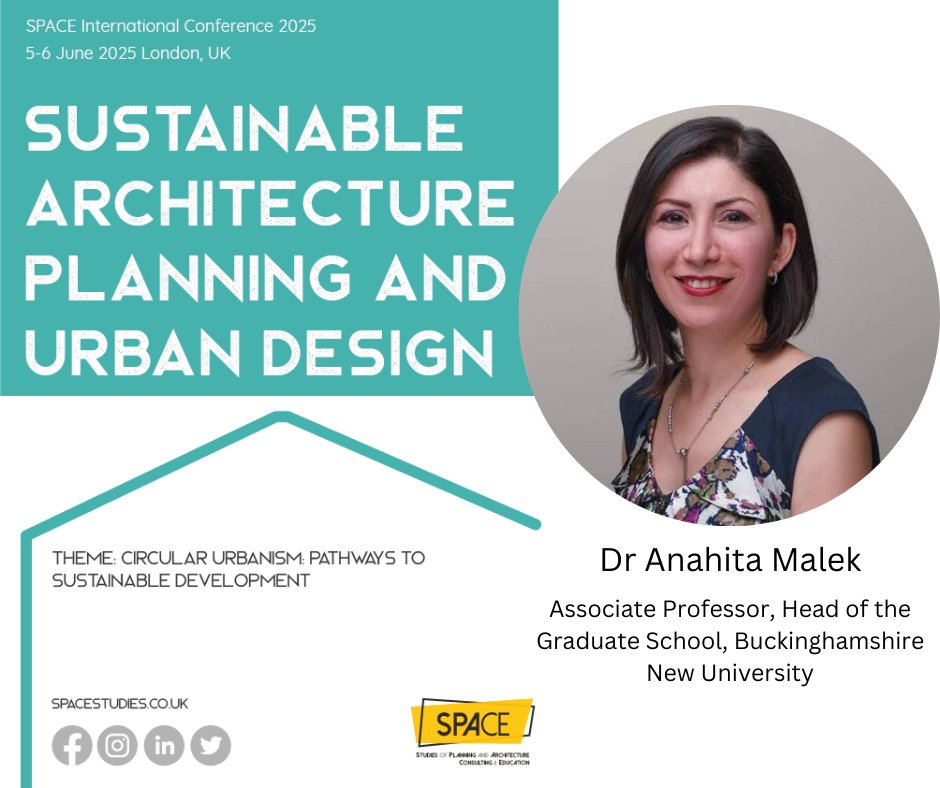 Space_Studies's tweet photo. Exciting news!

Keynote Session: “Social Innovation in Urban Design: Pathways to Inclusive and Sustainable Cities” – Dr. Anahita Malek explores sustainable & inclusive urban strategies.

Workshop: “Inclusive Urban Design: Collaborative Pathways to Urban Inclusivity” – hands-on session co-led by Dr. Malek & Dr. Olga Tzatzadaki.

🚀 Join us at the SPACE International Conference on Sustainable Architecture Planning and Urban Design! https://t.co/W0IdXn5c8O

#SustainabilityConference #UrbanPlanning #SocialInnovation #InclusiveCities #FutureCities