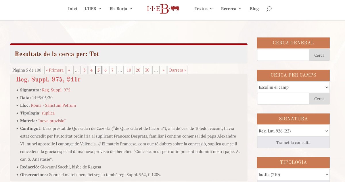 elsborja's tweet photo. Actualització de la db Documentació borgiana de l'AAV (antic Arxiu Secret del Vaticà), de l'#IIEB, coord. per Ivan Parisi [@IvanParisi1972]:
https://t.co/t4HgsHZG4d

#Borja #Borgia https://t.co/EPO4xcvd9d