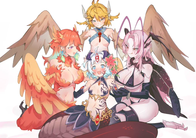 alice minto and her monster girl pals #Fantography #KFPicasso #DokiGallery #Kancraft commission for @/mistfistAF 