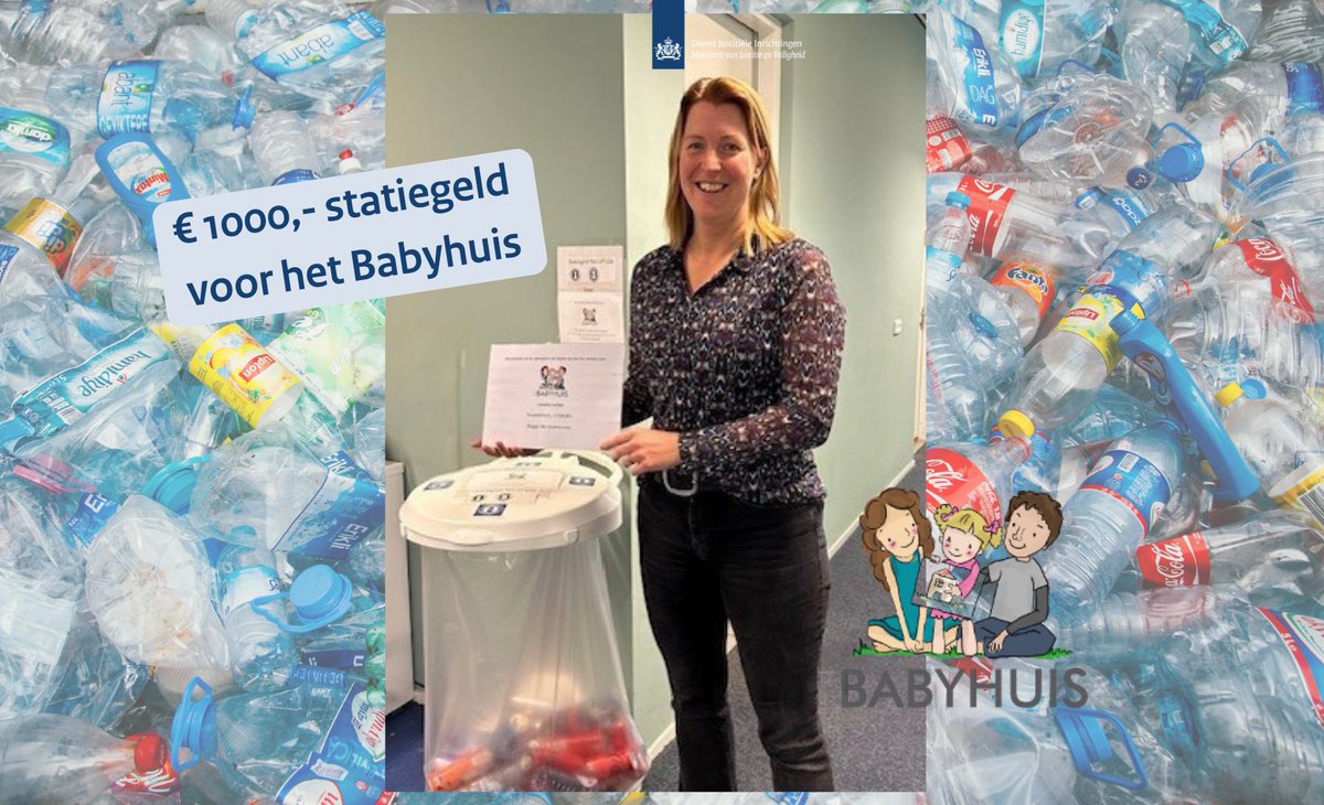 🥤🚮Al jaren verzamelt een toegewijde collega blikjes en flesjes van ons personeel voor goede doelen. Deze week doneerden we € 1.000,- statiegeld aan het Babyhuis 👶🏼 🍼