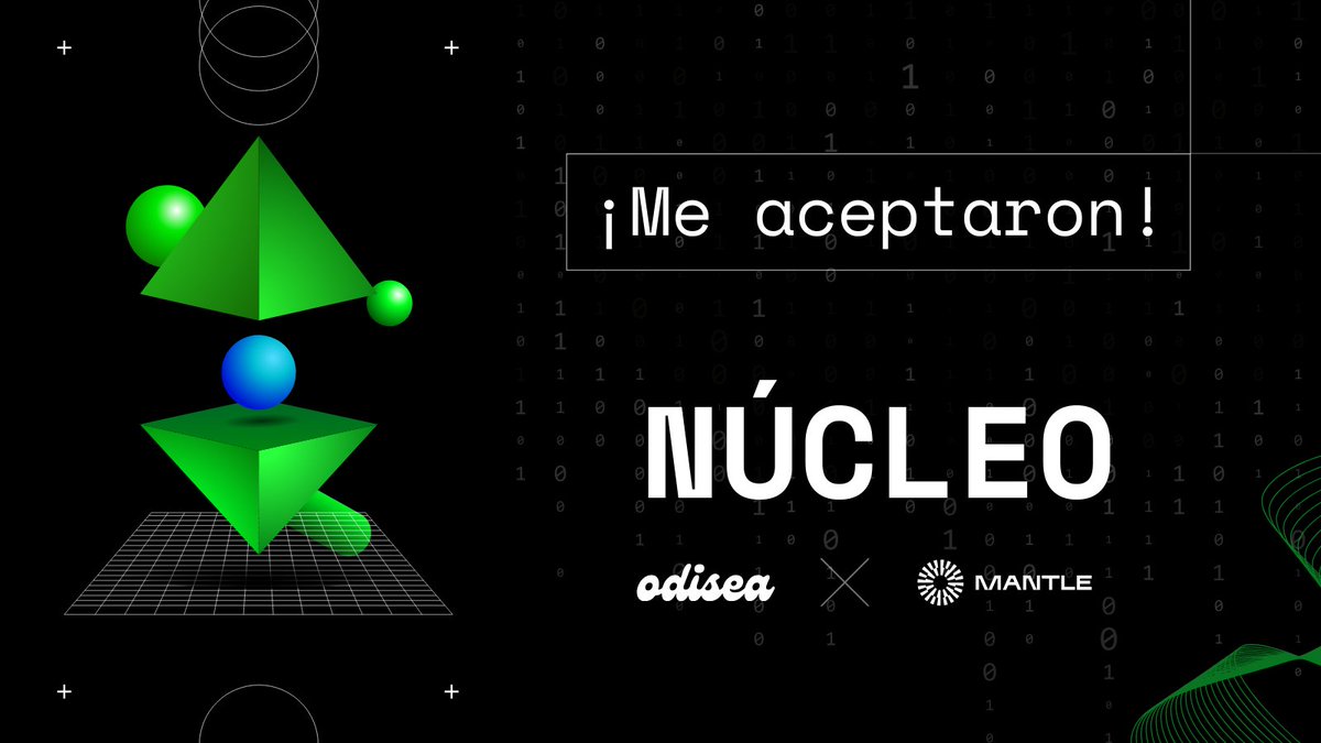 derlys paola 🅿️ (@derlys_paola) on Twitter photo Quiero compartir que me aceptaron en Núcleo, la academia de builders onchain de LatAm diseñada por <a href="/odisealabs/">Odisea Labs</a> para impulsar un ecosistema sólido de desarrolladores blockchain de primer nivel en nuestra región.
Cada vez más cerca de ser una developer en web 3 Quiero compartir que me aceptaron en Núcleo, la academia de builders onchain de LatAm diseñada por <a href="/odisealabs/">Odisea Labs</a> para impulsar un ecosistema sólido de desarrolladores blockchain de primer nivel en nuestra región.
Cada vez más cerca de ser una developer en web 3