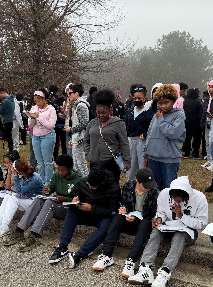 Lithonia High School (@lithoniahigh) on Twitter photo You know you have created a culture when kids voluntarily bring their essays outside to work on during a fire drill. Nobody asked them to. They just…did. Kudos to Dr. Finn! 👏🏽📝<a href="/MCWilkinsPhD/">Dr. Wilkins</a> You know you have created a culture when kids voluntarily bring their essays outside to work on during a fire drill. Nobody asked them to. They just…did. Kudos to Dr. Finn! 👏🏽📝<a href="/MCWilkinsPhD/">Dr. Wilkins</a>