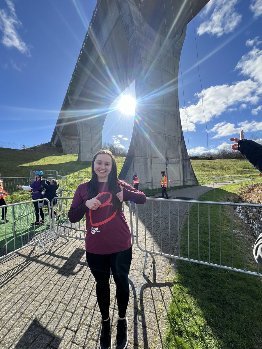 llyndassneddon's tweet photo. So proud of you @Jodi_Sneddon ! Conquering your fear of heights and smashing your fundraising target for @bloodcancer_uk  at the @FalkirkWheel  today❤️ love you so much 🍾 https://t.co/bkYXWFds1c