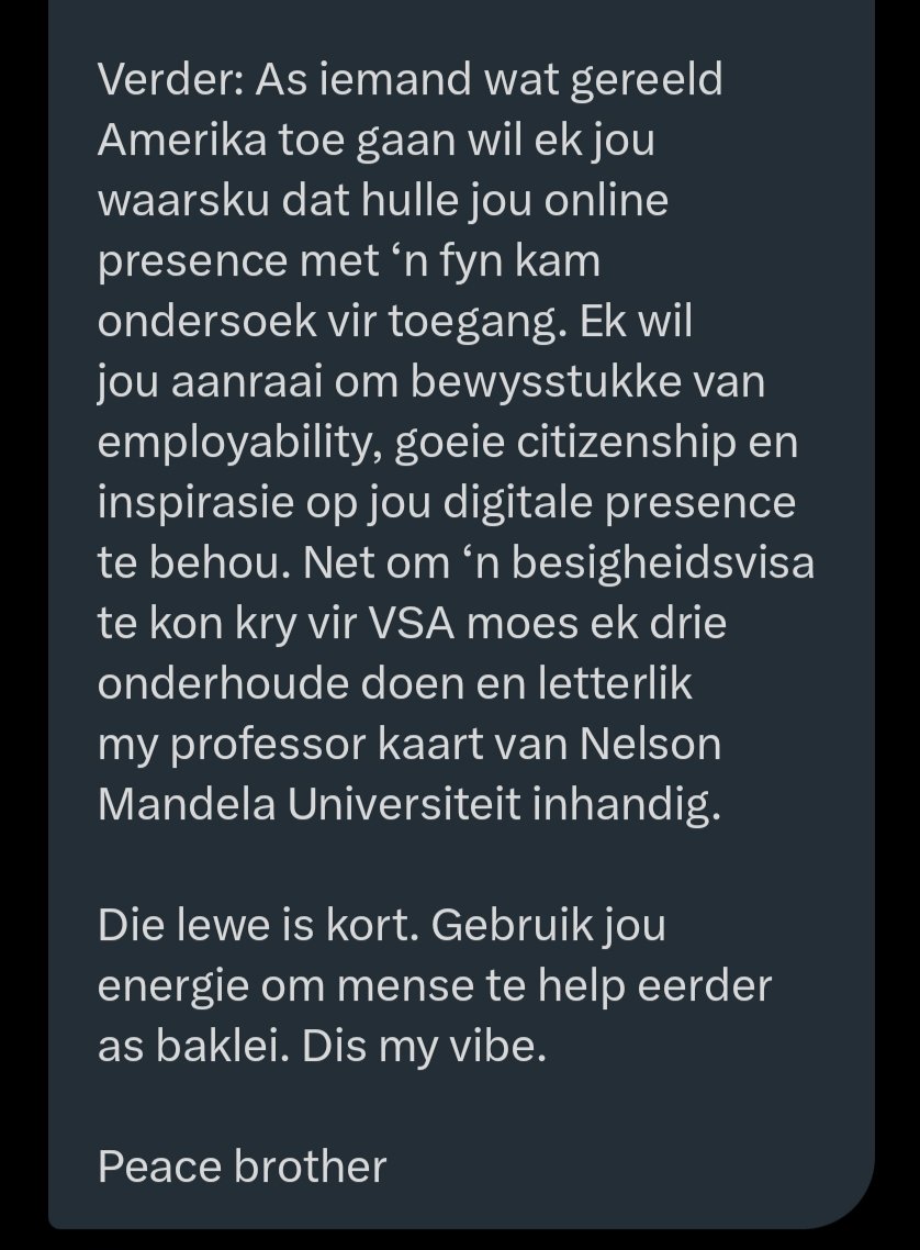 ⚠️#AfrikanerRefugees
Veg vir wat reg is maak nie saak wie jy jy afpis nie.