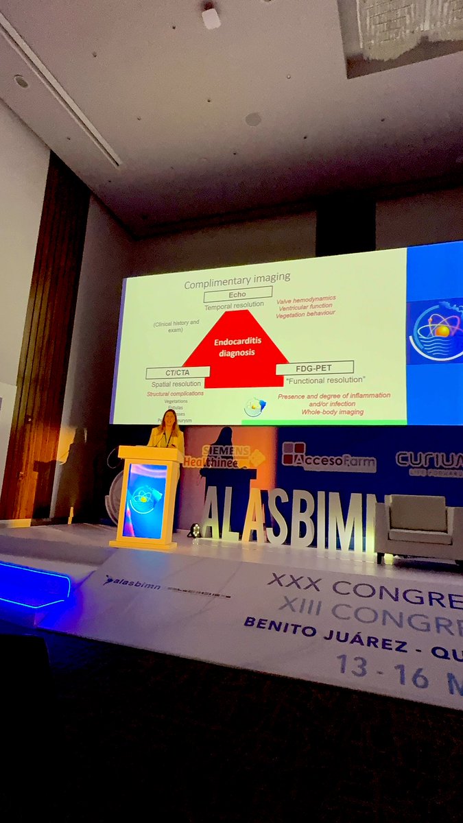 Great talk by Dr. Christiane Wielfs from Ottawa at the XXX ALASBIMN Congress! She shared valuable insights on molecular imaging in infectious endocarditis and the role of FDG-PET/CT. A fantastic contribution to cardiovascular imaging! #ALASBIMN #Cardiology #NuclearMedicine
