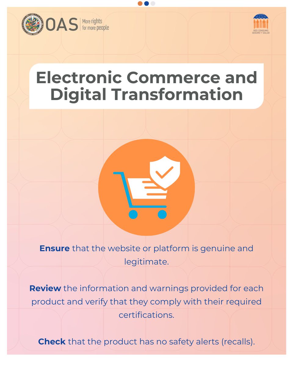rcss_oea's tweet image. This March 15th, we celebrate International Consumer Rights Day! 🥳 Your safety comes first when choosing and using any product. 🛡️ From online shopping to the technology you use daily, we give you the key tips to be a #SafeConsumer.