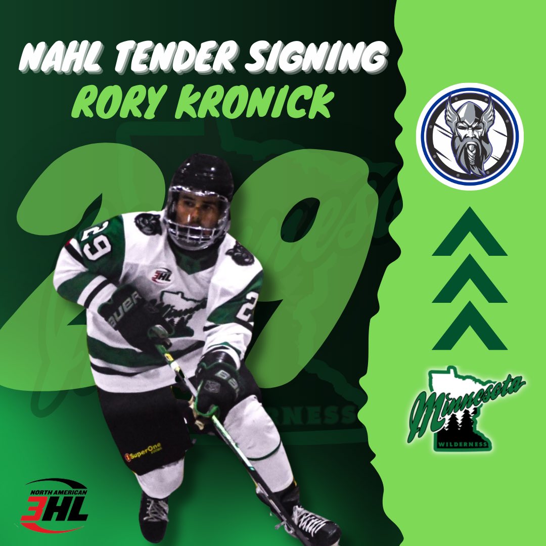 🚨NAHL TENDER SIGNING🚨

Congrats to forward, Rory Kronick on signing with the St. Cloud Norsemen of the NAHL!
