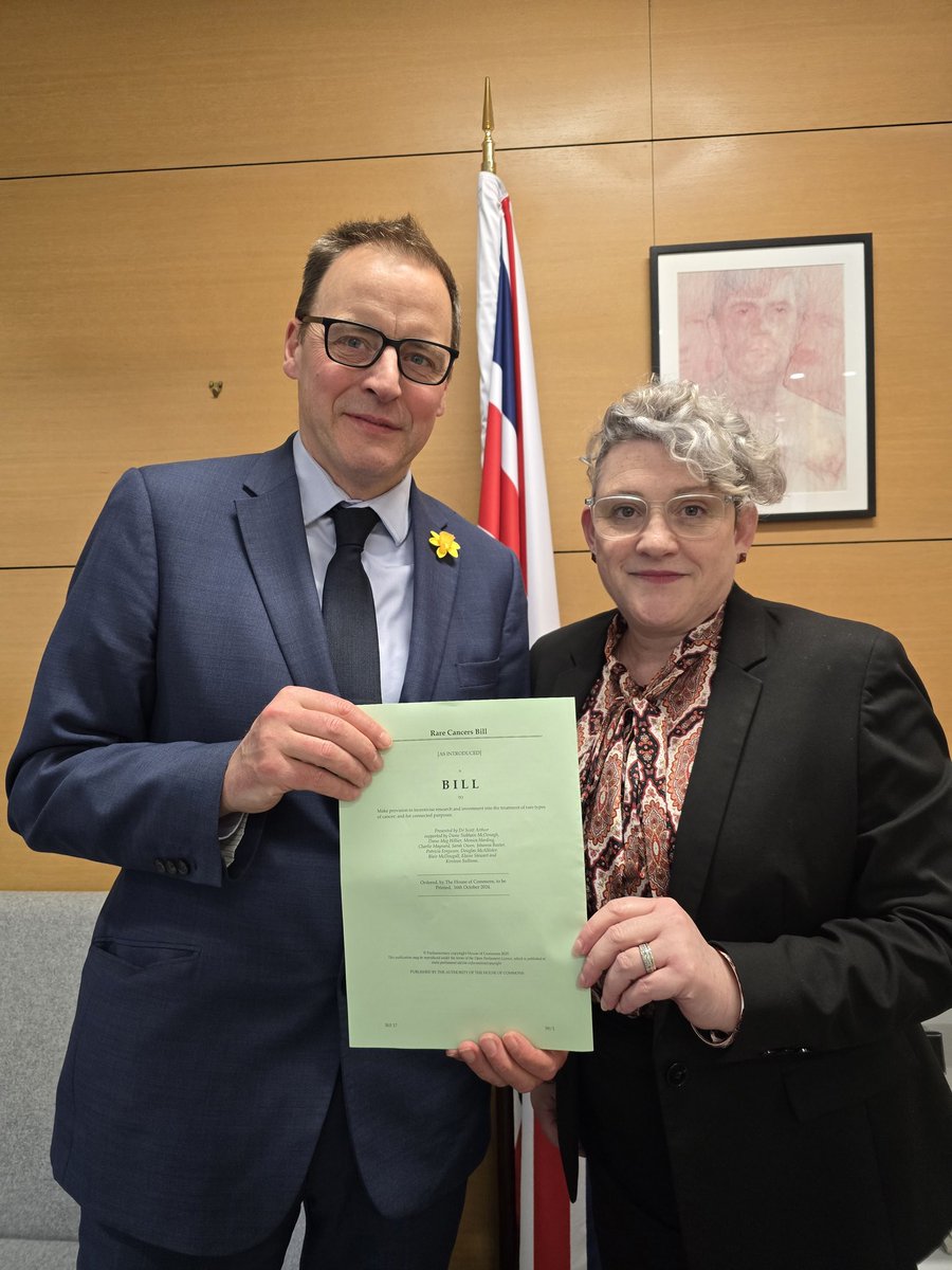 HUGE NEWS! 🎉 My Rare Cancers Bill made fantastic progress today! I'm incredibly proud of what my office has achieved in less than 8 months. 

I am so grateful for the support <a href="/AshleyDalton_MP/">Ashley Dalton MP</a> gave to the Bill today. It's great to have someone with lived experience of cancer