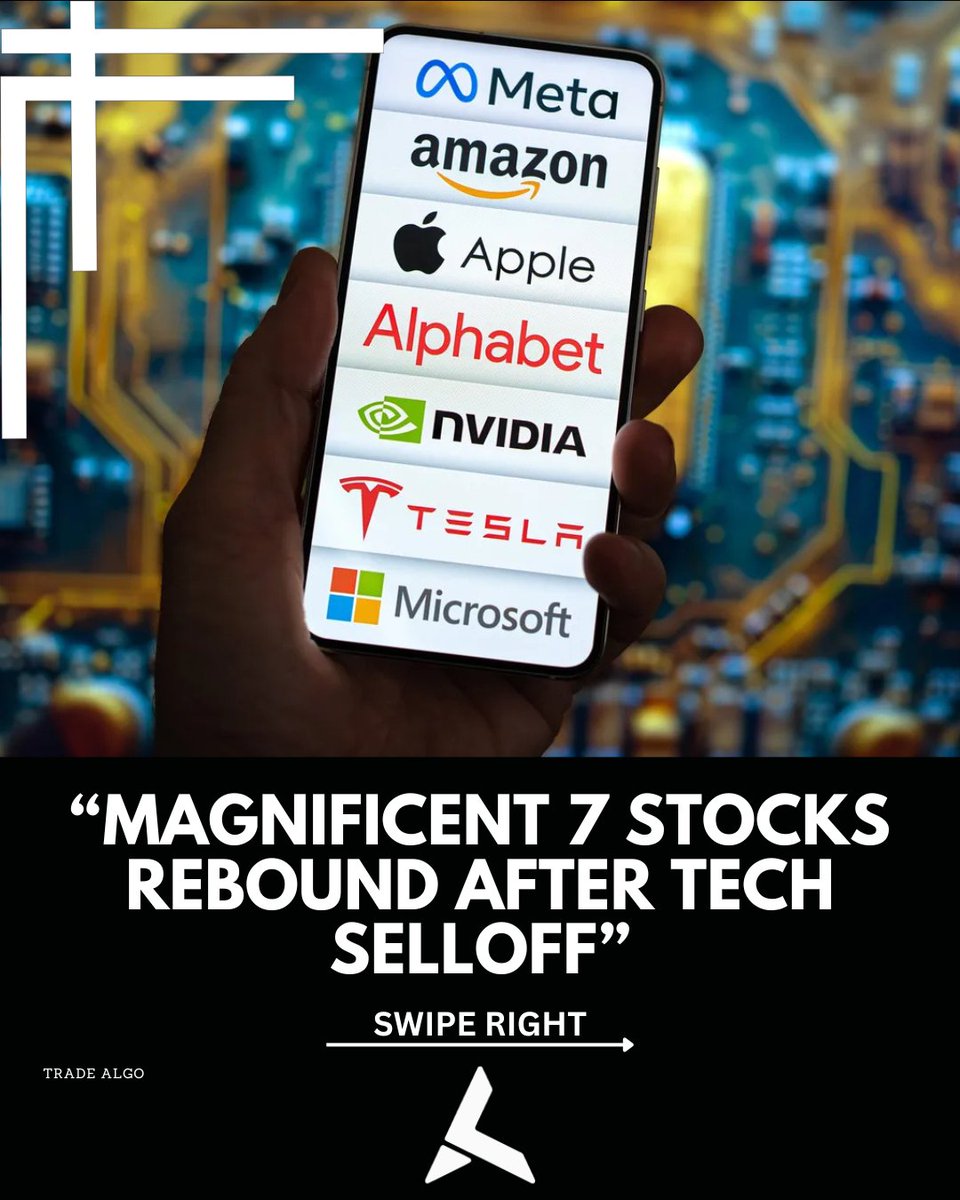 TradealgoNews's tweet image. 🚀 Magnificent 7 stocks rebound premarket after yesterday&apos;s tech selloff!

🔹 NVDA (+2%) after a rough start (-14% YTD)
🔹 AMZN, GOOGL, META up nearly 2%
🔹 MSFT, AAPL edging higher
🔹 TSLA also gaining (see below)
Is the dip getting bought? 🤔 #StockMarket #Investing #Tech