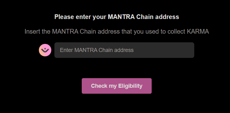 Check Your $OM Eligibility Again! 🪂

MANTRA Chain has completed the Sybil disqualification process.

🔍 See if you’re still eligible for the $OM airdrop!

 Link below 👇

If you believe you were wrongly disqualified, you can submit a query on the MANTRA Discord.