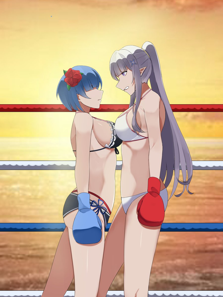 Rem vs Emilia.
They ready to get bruised..

Artist: Tomat