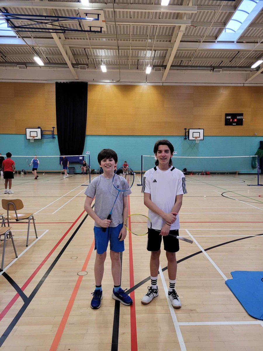 Kacper and Max - 6th place in the Junior event at the Scottish schools badminton championships at Kilmarnock last Saturday 🏸

Great competitive experience for the boys- well done 👏🏼

#Teamwork #Determination #WeareCHS