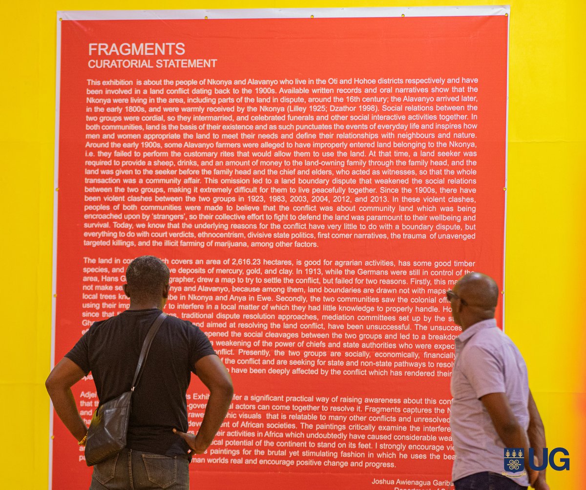 UnivofGh's tweet photo. A powerful exhibition titled Fragments, curated by the Merian Institute for Advanced Studies in Africa (MIASA) to showcase the creative works of Efo Sela Adjei, an Artist-in-Residence, has been opened at the Museum of Science and Technology, Accra.

#ImpactfulResearch https://t.co/Vow0veIRE9