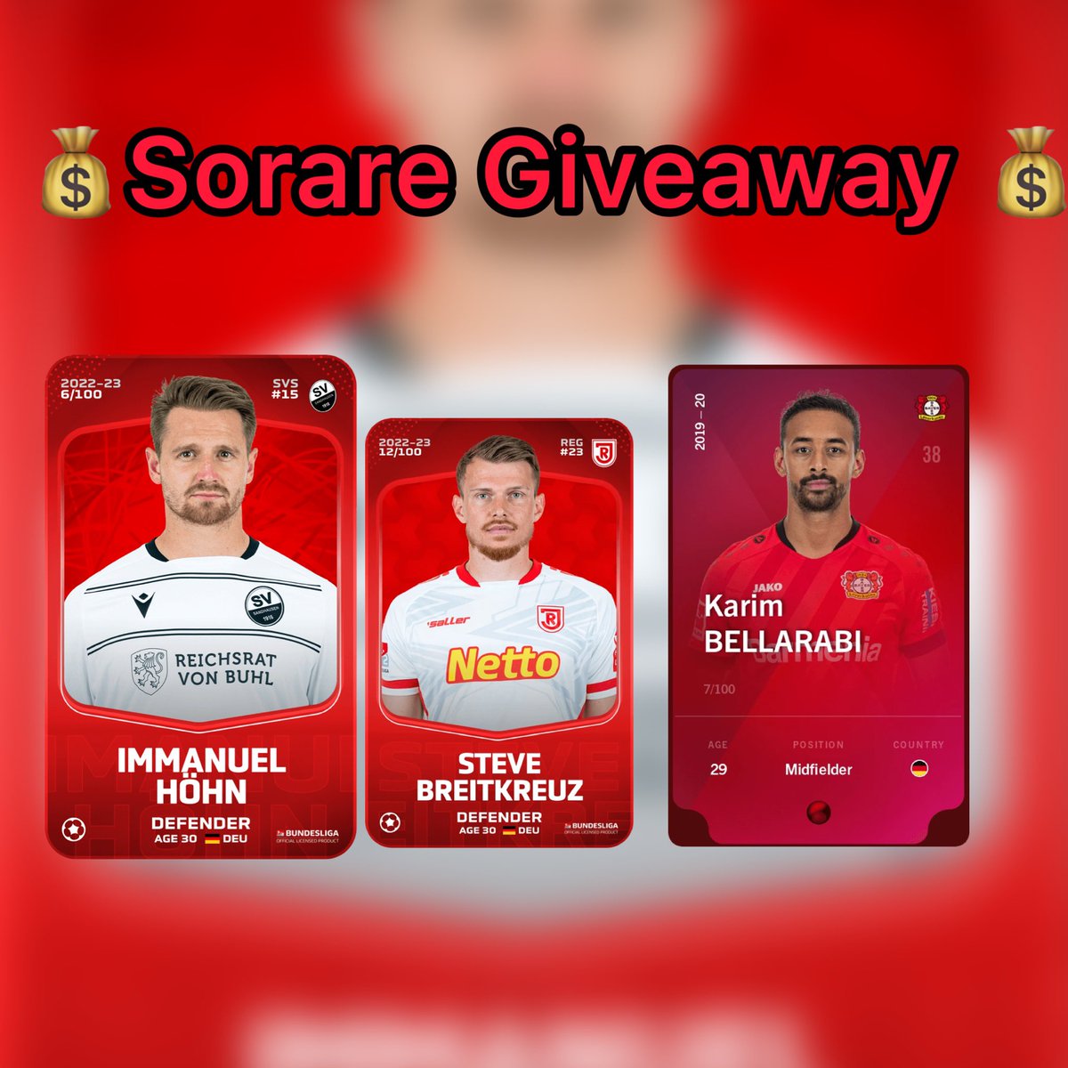 💰<a href="/Sorare/">Sorare</a> Giveaway 💰

Giving away 3 cards to 3 winners 📈

Just follow , like and RT the tweet below ⬇️ #sorare 

Start earning cash and up to 250$ bonus -> 
freecash.com/r/7d7dfad168