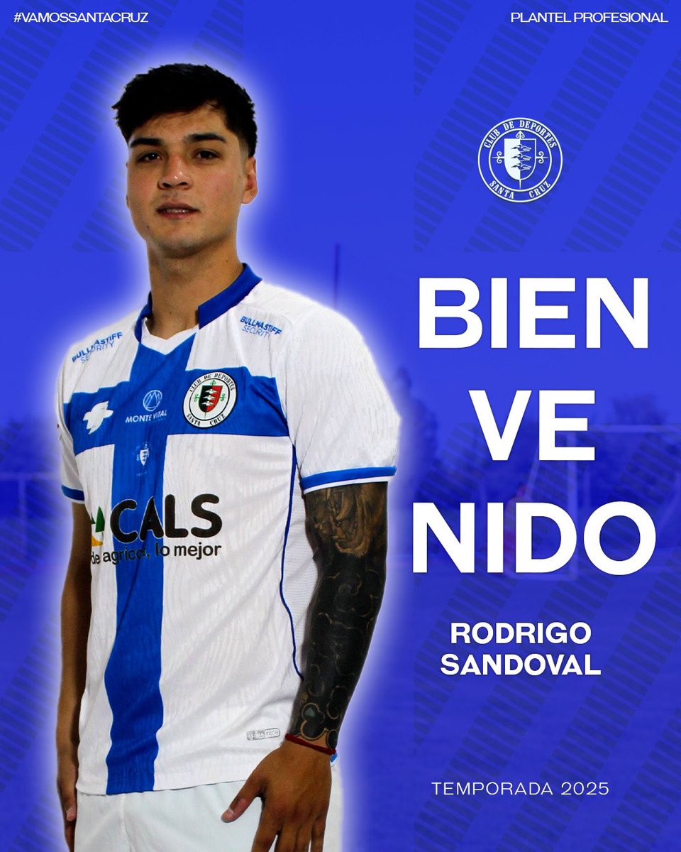𝐓𝐞𝐦𝐩𝐨𝐫𝐚𝐝𝐚 𝟐𝟎𝟐𝟓 🔜

esta jornada de viernes, queremos anunciar la incorporación de un nuevo refuerzo para nuestro club, el jugador Rodrigo Sandoval.

¡Vamos por una gran temporada Rodrigo! 👊🏼

#VamosSantaCruz🤍💙