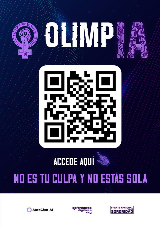 AnaLiliaHerrera's tweet photo. Conoce a OlimpIA 🤖, una herramienta diseñada para apoyar a las mujeres víctimas de #ViolenciaDigital; brinda atención psicoemocional y legal de manera gratuita y confidencial operando 24/7, a través de WhatsApp.

#NoEstásSola 💜 https://t.co/eUZtKMmK7b