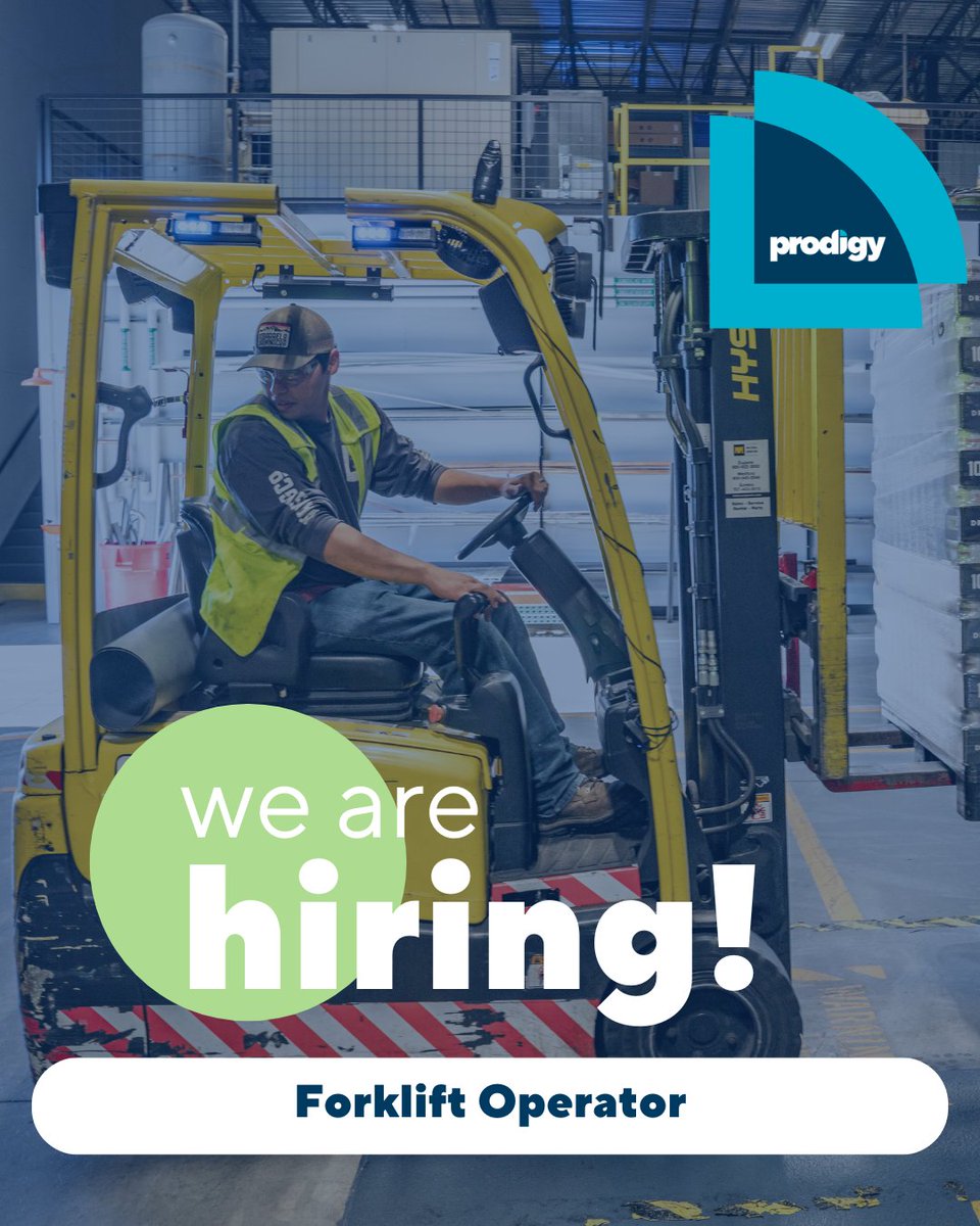 ProdigyStaffing's tweet image. We&apos;re hiring! #ProdigyPersonnel is looking for a Forklift Operator to join our team in Bolton, ON. 

📩 Apply today! Send your resume to  virtualteam@prodigypersonnel.com
#JobOpportunity #ForkliftOperator #lookingforjob #Bolton