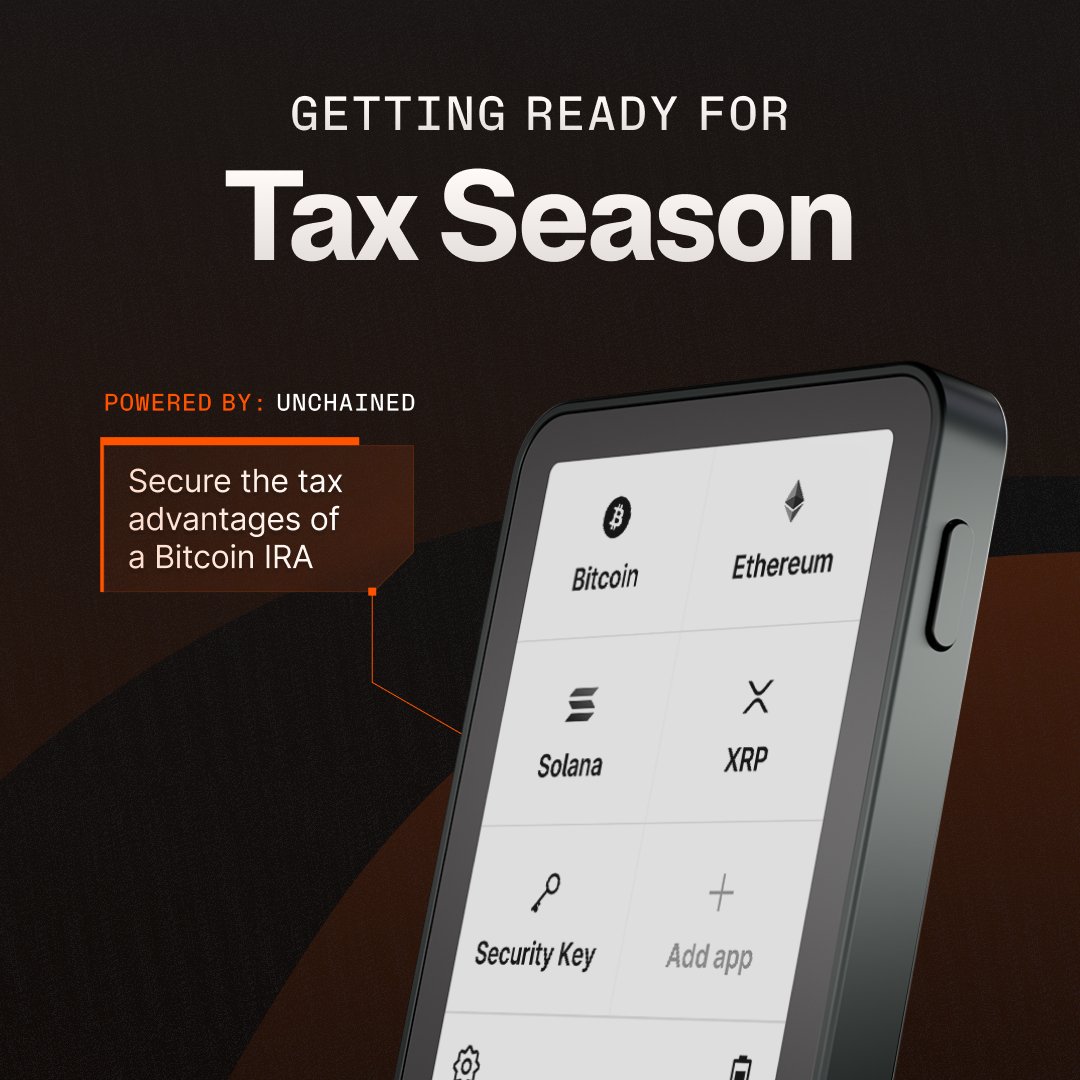 Ledger's tweet image. Secure Your Bitcoin. Maximize Your Tax Advantages.

Tax season is here, and Bitcoin investors are looking for the best way to protect their assets while optimizing their savings. 

With @unchained’s Bitcoin IRA, you get the benefits of tax-advantaged growth while maintaining full…