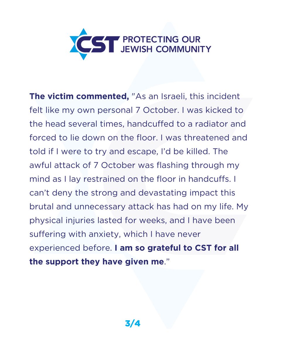 CST_UK's tweet image. CST welcomes the sentencing of Faiz Shah, Mohammad Comrie and Elinaj Ogunnubi-Sime to eight years and one month imprisonment each for the appalling kidnapping and assault of a J­­­ewish-Israeli music producer, who was lured from London to West Wales using the pretence of a fake…