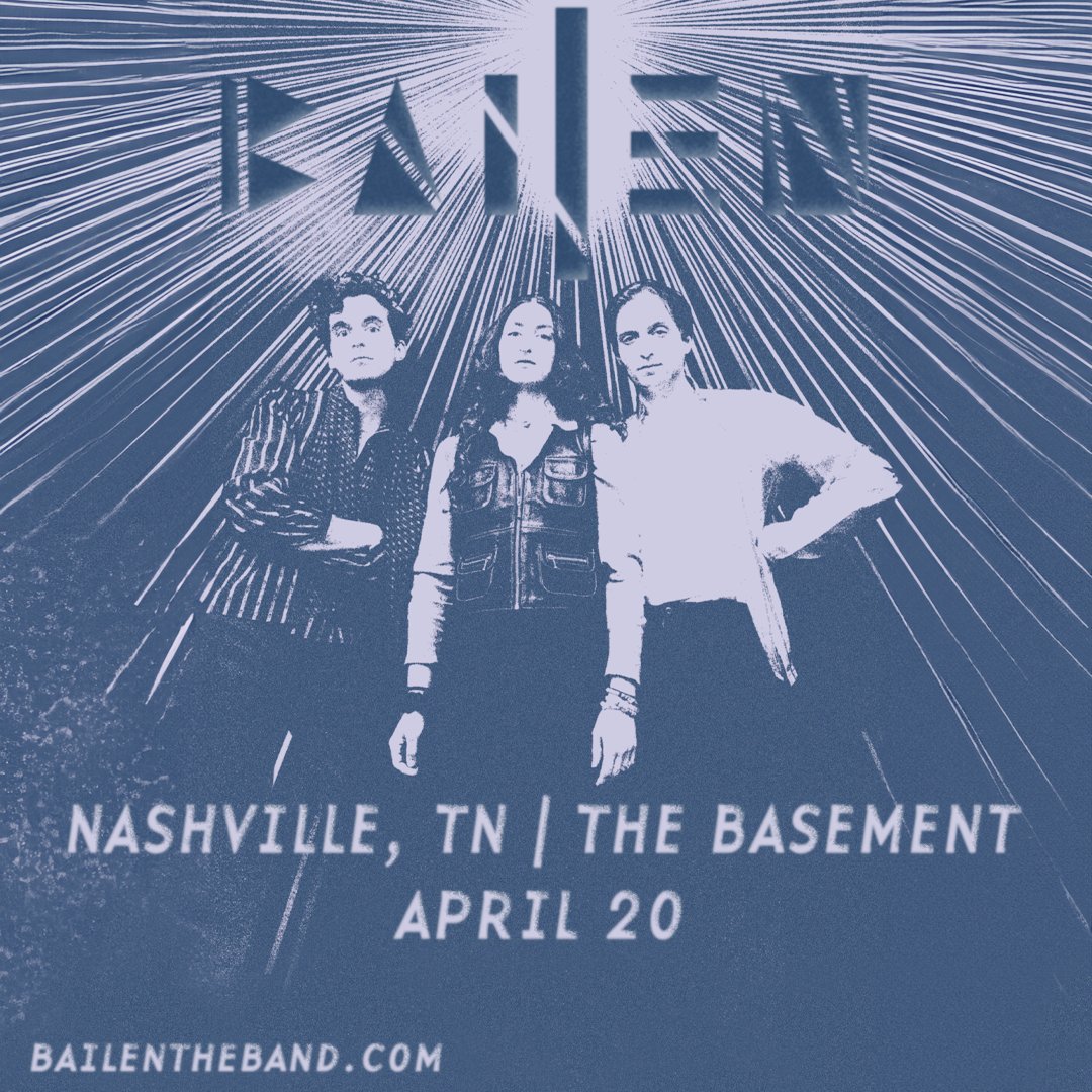 Tickets for our shows in Charlotte, NC (4/18) and Nashville, TN (4/20) are on sale now! See you guys soon. 🤍 bailentheband.com