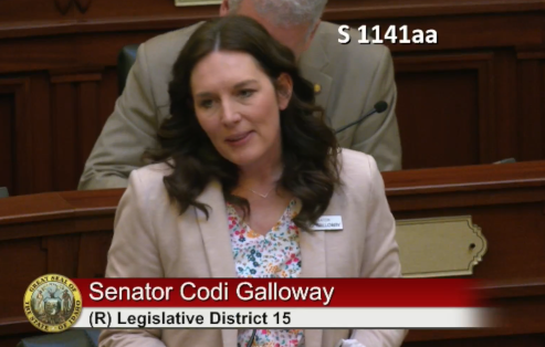brianalmon's tweet photo. Sen. Codi Galloway presents Senate Bill 1141, which prohibits public camping or sleeping on public grounds. This would prevent the kinds of homeless encampments that have sprouted in Seattle, Portland, and San Francisco from happening in Idaho. https://t.co/84b8dL56Jb
