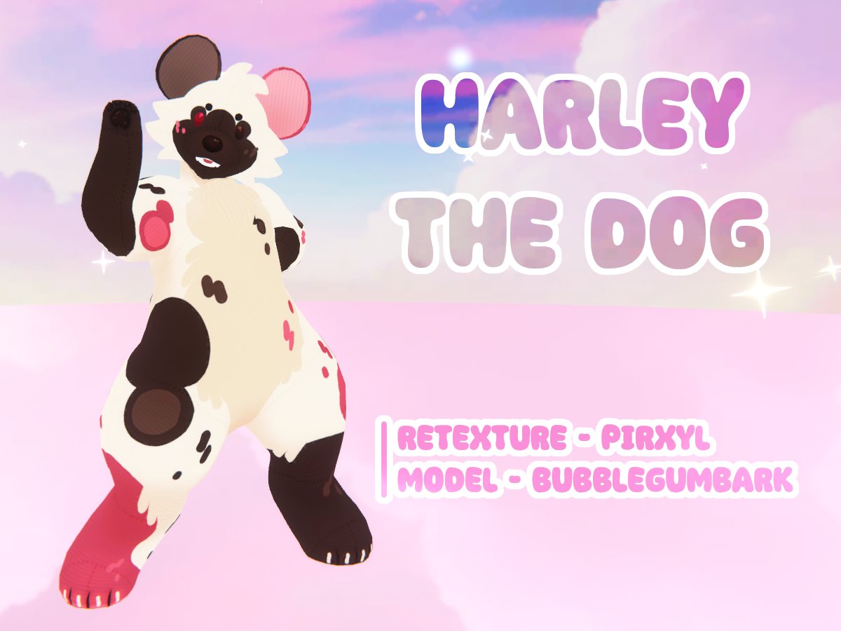 Pirxyl's tweet image. A TASTY BOY HAS JOINED THE GAME 🍨 Harley, my ice cream wild dog, has now been plushified! What a flavorful &amp;amp; silly surprise! 🍦💗

🚹- Bubblegumbark's Plush Base!
🌐- MR MMD World by Missing_
