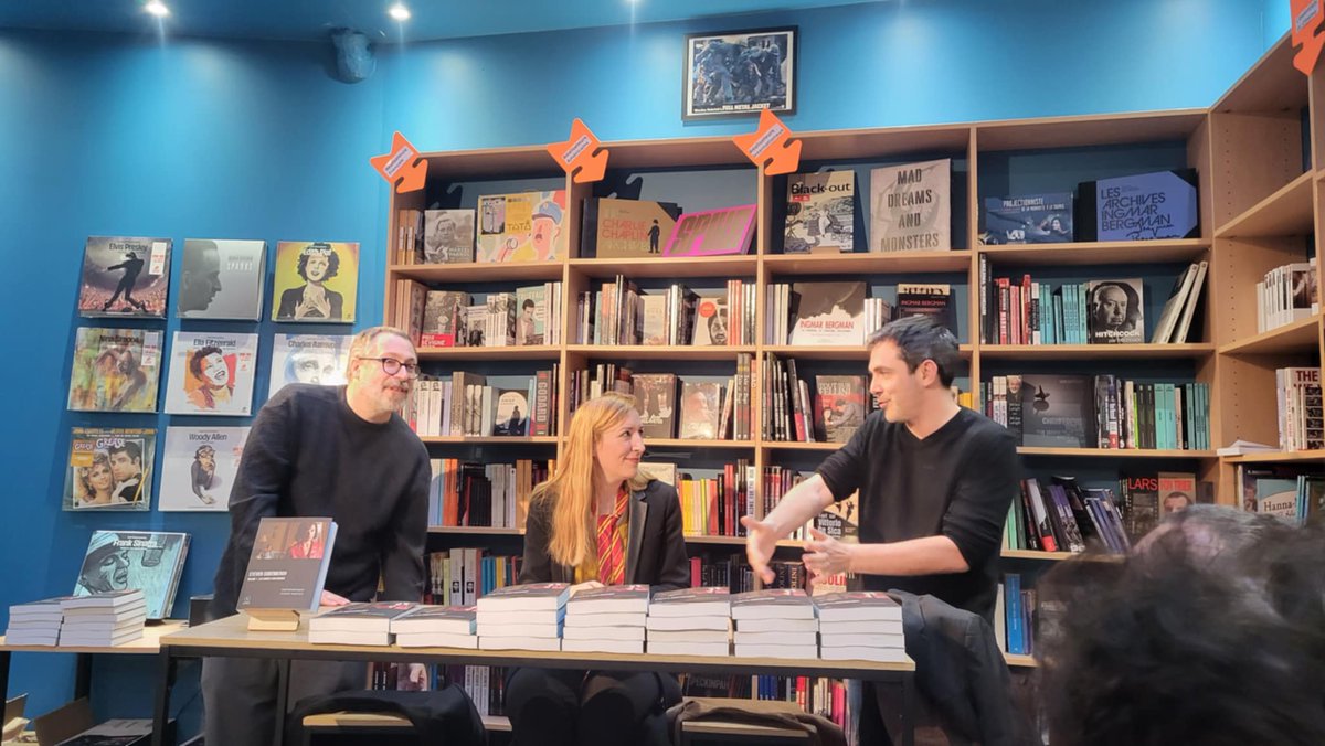 fremercier's tweet image. Magnifique lancement avec Christophe Chabert de notre livre sur Soderbergh aux éditions @Marest #Soderbergh #Insider.