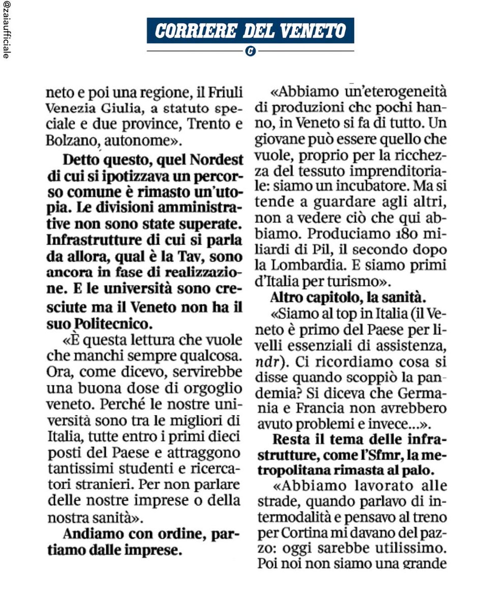 Luca Zaia tweet media