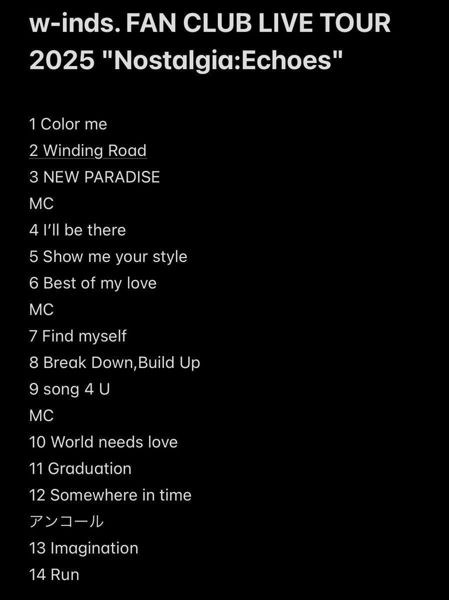 w-inds. FAN CLUB LIVE TOUR 2025 