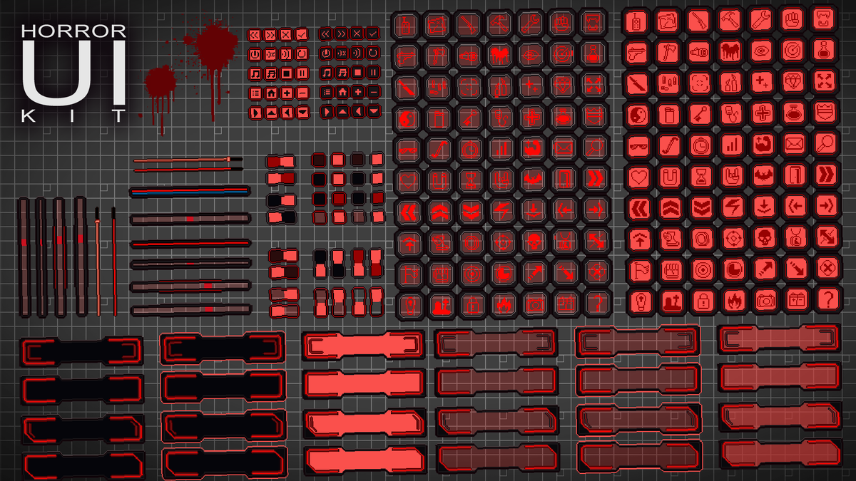davide98100748's tweet photo. Hey everyone! I've just released a new horror-themed pixel art UI! 🎃👁️‍🗨️
The package includes all the modular elements you need to create fully customized interfaces, perfect for games and dark-themed projects. 🕷️🔮
Let me know what you think! 🚀
https://t.co/t4Pkc7Bn4w https://t.co/9hEKsMjgxJ