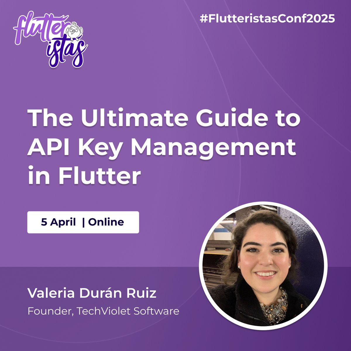 Flutteristas Conference (@flutteristascon) on Twitter photo ๐บAre your API keys secure?
At #FlutteristasConf2025, <a href="/valerianagit/">Valeria๐๐</a> will break down "The Ultimate Guide to API Key Management in Flutter." She will show common mistakes developers make when storing API keys and how to avoid them.๐
RSVP: ๐ flutteristas.org
#FlutterDev ๐บAre your API keys secure?
At #FlutteristasConf2025, <a href="/valerianagit/">Valeria๐๐</a> will break down "The Ultimate Guide to API Key Management in Flutter." She will show common mistakes developers make when storing API keys and how to avoid them.๐
RSVP: ๐ flutteristas.org
#FlutterDev