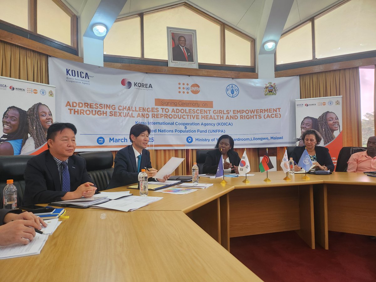 Kor_Emb_Zim's tweet photo. KOICA Commits USD 7.4 Million to UNFPA and the Government of Malawi to Empower Adolescent Girls and Teen Mothers.
The funding will help support Malawi's national efforts to eliminate harmful gender norms.