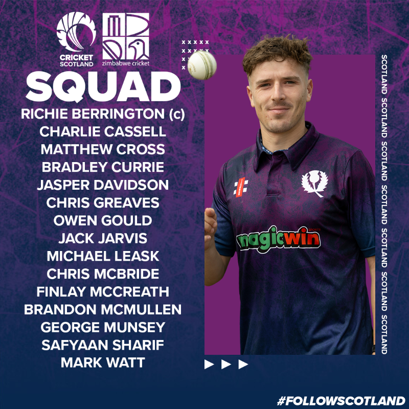 CricketScotland's tweet photo. Scotland Men will travel to Zimbabwe next month for a training camp, where they will face Zimbabwe Academy and Zimbabwe 'A' 💥

#FollowScotland