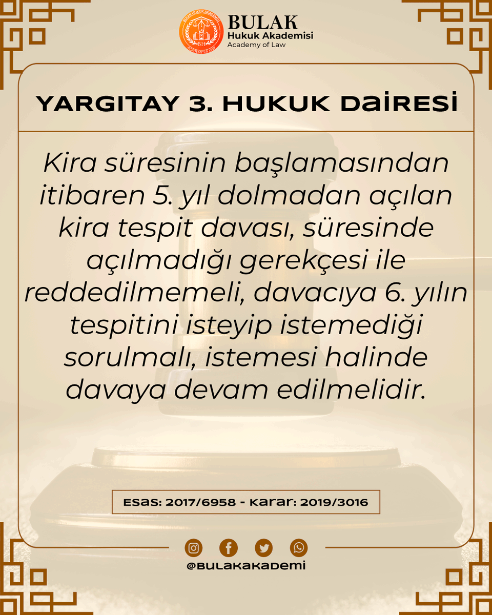 YARGITAY 3. HUKUK DAİRESİ

E: 2017/6958 - K: 2019/3016

👩‍💼👨‍💼 BULAK HUKUK AKADEMİSİ 👩‍💼👨‍💼

Detaylar hakkında bilgi edinmek için;

📞 +90 (552) 799 27 95

📩 <a href="/bulakakademi/">Bulak Hukuk Akademisi</a>