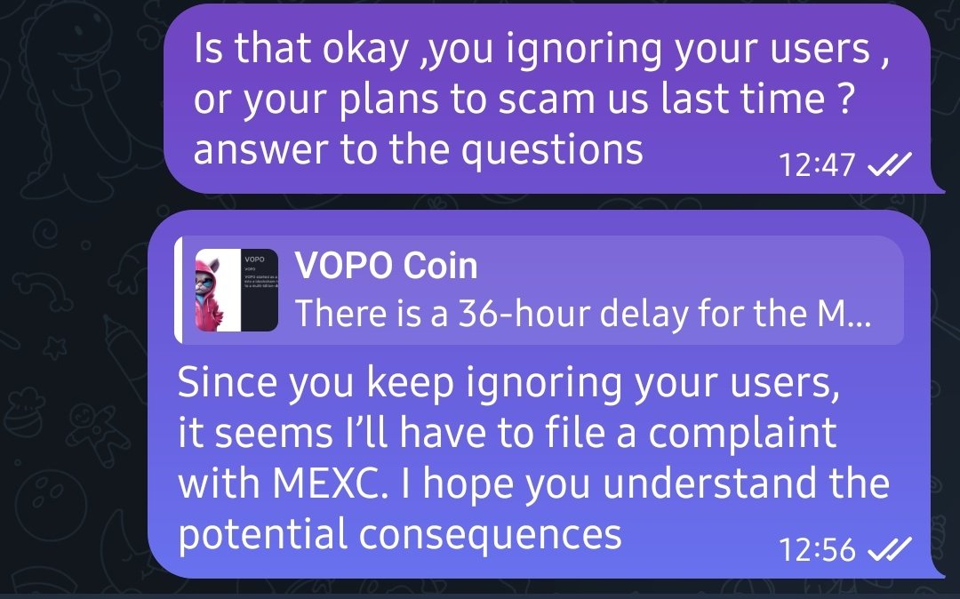 zerogan93's tweet photo. **🚨 VOPO is a SCAM! 🚨**
I invested a lot of money in their previous project, which they abandoned and scammed. A month ago, they reappeared, claiming they were reviving the project.
#CryptoScam #VOPO #MEXC #CryptoAlert https://t.co/aTDw6dwp32