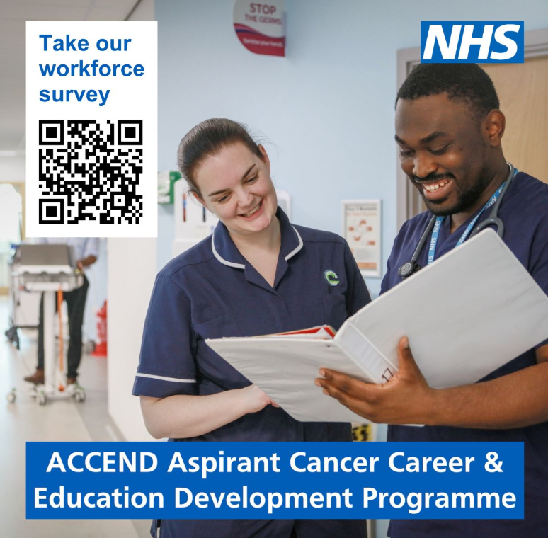 NHS_WMCA's tweet photo. Last chance to have your say!💬
The #ACCEND workforce survey closes today.
If you work in the NHS in England & support people affected by cancer, this is your chance to make a real impact. The survey takes 15 minutes to do & is completely anonymous 👉 https://t.co/3IhBUAj1vc https://t.co/v1WhsvH5RY