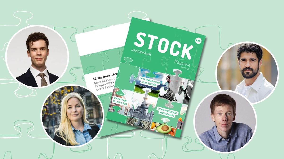 Nytt nummer av vår medlemstidning Stock Magazine finns ute digitalt och i brevlådor runt om i Sverige. 💚🤍

Tema: Serieförvärvare. 📈

Medlemmar i Unga Aktiesparare kan läsa direkt här 👇

medlem.ungaaktiesparare.se/medlemsformane…