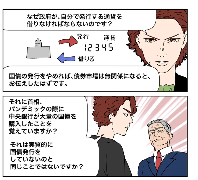 国債発行して中央銀行が大量に買うみたいなことするなら、そもそも国債発行しなくていいんじゃないかと🙄

順番として政府支出→国債発行なのでいらないプロセスなのですな

#スミス一家とお金の冒険 