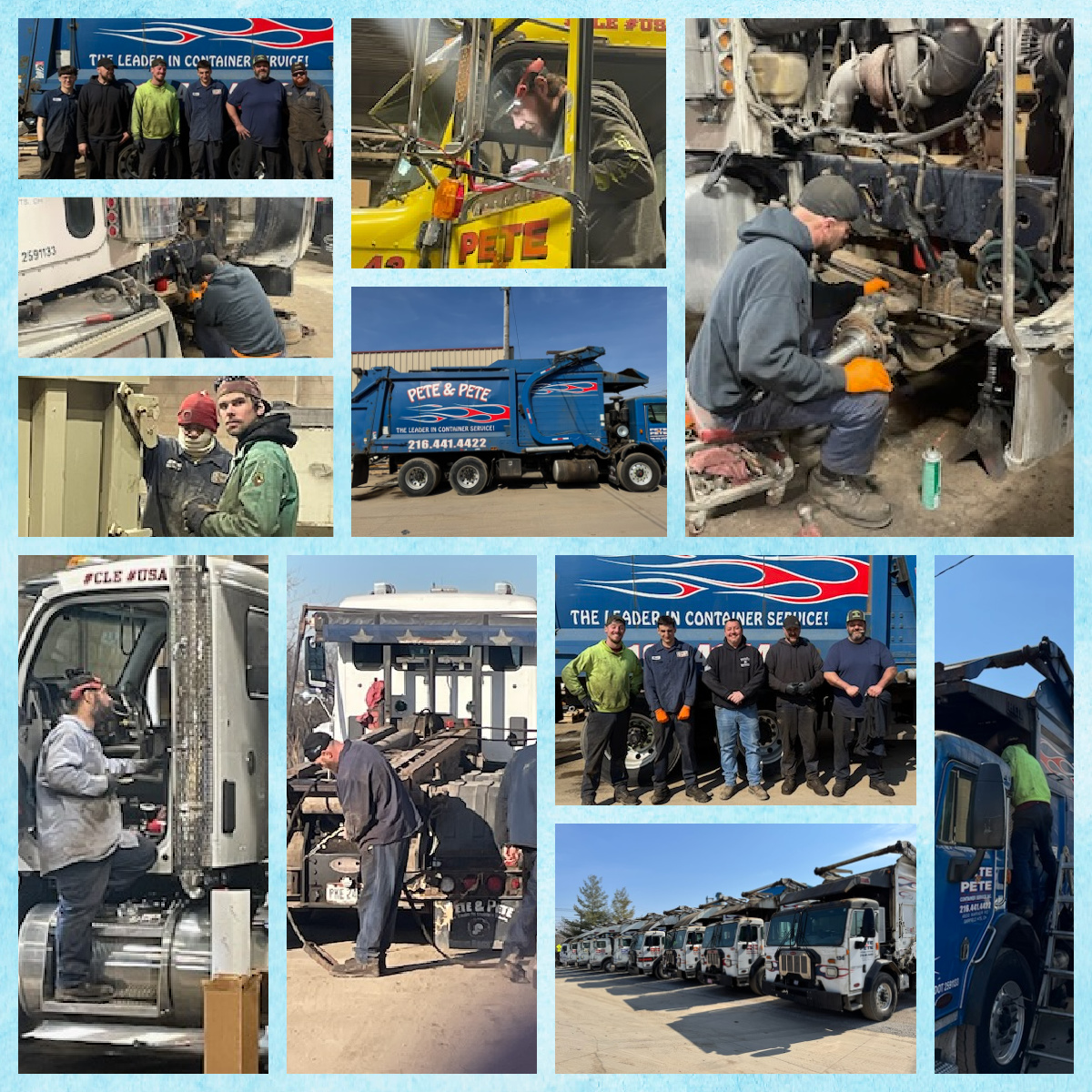 Pete_TheLEADER1's tweet photo. Shout out to all of our amazing mechanics that keep our trucks up &amp; running &amp; to our drivers who take pride in the work they do &amp; trucks they drive! The countdown to spring is on &amp; we are so excited for all the new possibilities that come along with it. https://t.co/nypWnktjFG