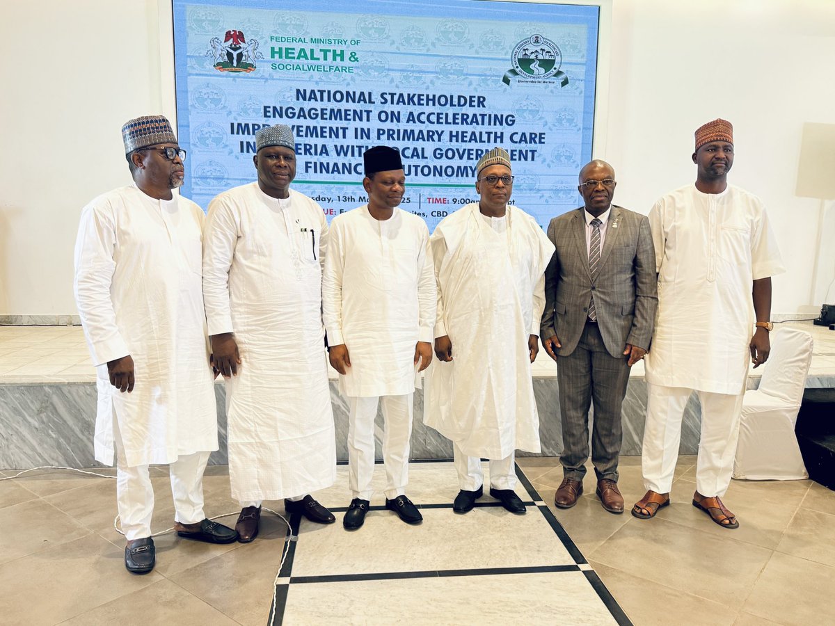 muhammadpate's tweet photo. This week marked an important step in our collective effort to strengthen primary healthcare in Nigeria as I addressed the National Stakeholder Engagement on Accelerating Improvement in Primary Health Care in Nigeria with Local Government Financial Autonomy. This engagement reinforced the critical role of local governments in delivering essential healthcare services to Nigerians, as outlined in the National Health Act 2014.

For decades, primary healthcare has been at the foundation of our public health system, shaped by deliberate policies and strategic interventions. The decision to strengthen local government financial autonomy presents an opportunity to improve service delivery at the grassroots level. But it also requires a shared commitment across all levels of government to ensure resources are efficiently deployed and aligned with national health priorities. The Act establishes a clear framework for collaboration, recognizing that primary healthcare is a collective responsibility.

Under the Renewed Hope Agenda of President Bola Ahmed Tinubu GCFR @officialABAT, a leader committed to strengthening federalism and deepening decentralization, we are advancing a whole-of-government and whole-of-society approach to health system transformation. Through the Nigeria Health Sector Renewal Initiative (#NHSRII) and the Sector-Wide Approach (#SWAp), we are working to align efforts at the federal, state, and local levels to improve governance, service delivery, and financial sustainability in healthcare.

Central to this effort is the leadership of  @Muyi_Aina, ED, the National Primary Health Care Development Agency, who has continued to place the agency at the forefront of strengthening primary healthcare systems across the country. NPHCDA continues to provide the technical expertise and policy direction necessary for effective coordination of primary healthcare services, ensuring that local governments are equipped to deliver quality care. Development partners and civil society organizations have also played an instrumental role in advocating for stronger primary healthcare systems and supporting key interventions that improve health outcomes at the community level.

However, financial autonomy alone will not solve our challenges. With health spending still below $14 per capita and local government contributions averaging just $3–$4 per capita, optimizing available resources is critical. States @NGFSecretariat must continue to play an active role in primary healthcare, ensuring alignment with national frameworks and providing oversight. The federal government @NigeriaGov remains committed to offering technical support and strengthening governance structures to ensure sustainable health financing and improved service delivery.

To truly build a system that works for Nigerians, we must remain focused on outcomes—strengthening immunization programs, expanding maternal and child health services, improving disease surveillance, and ensuring mental health care is prioritized. This requires active engagement from all stakeholders, particularly at the local government level, where services are delivered closest to the people.

I call on all partners—state governments, local government leaders, ALGON @AlgonNationalHQ, @NphcdaNG, development partners, and civil society—to work together to ensure that financial autonomy translates into tangible improvements in primary healthcare. This is not just about policy; it is about the lives and well-being of Nigerians. 

Together, we can build a stronger, more resilient health system that delivers quality care to every community.