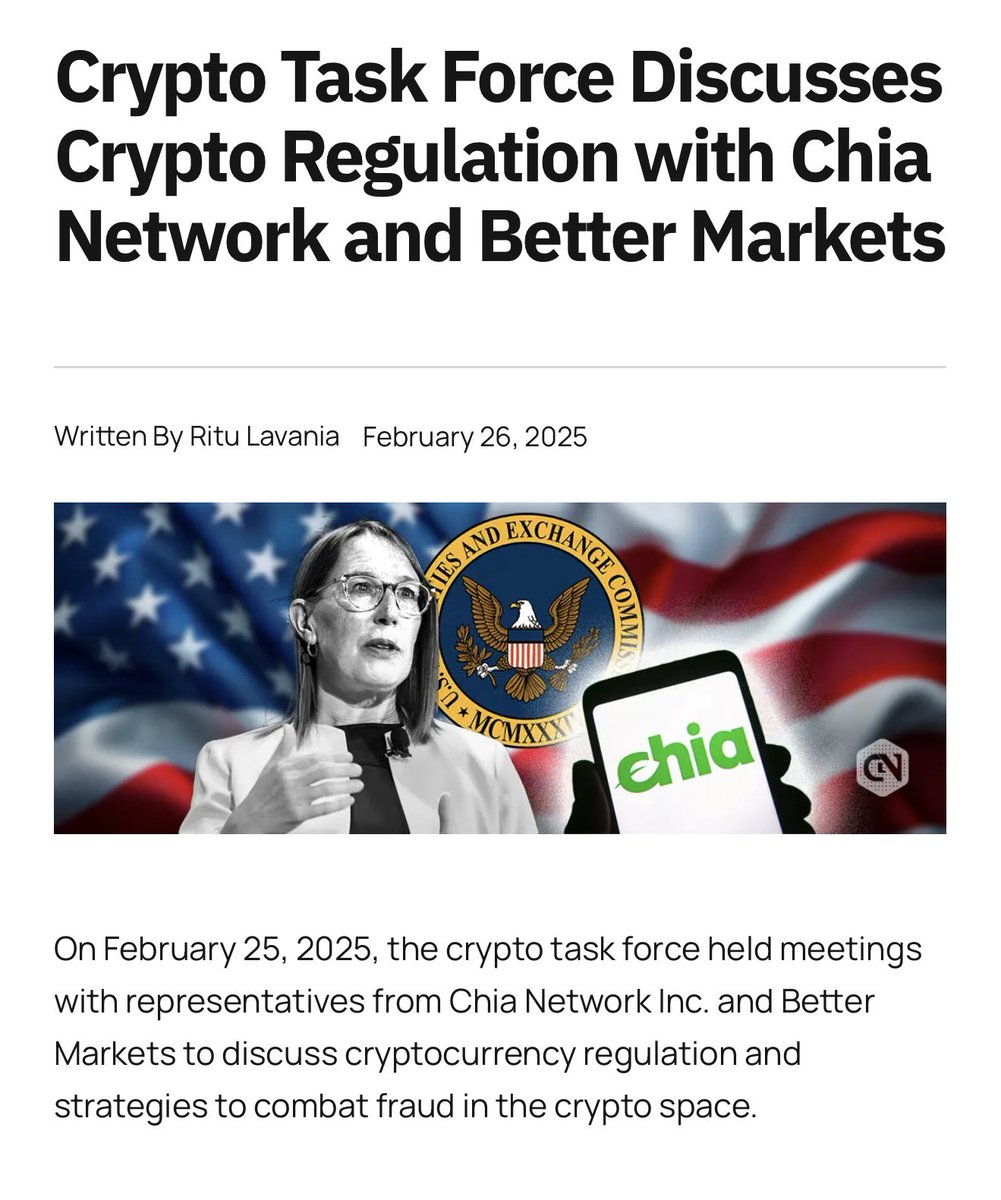 0xSalvor's tweet photo. Chia educating the SEC 👏 https://t.co/Z3Dvn4hzzB