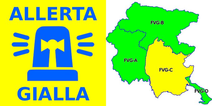 #AllertameteoFVG - ALLERTA REGIONALE 2 DEL 2025
ALLERTA REGIONALE 02/25: DALLE ORE 20  ALLE ORE 24 DEL 14/03/2025 ALLERTA GIALLA PER ACQUA ALTA SULLA ZONA FVG-C 
 Maggiori informazioni su: bit.ly/3lcJsoh
 Documento di allerta: cfd.protezionecivile.fvg.it/docs/alerts/20…