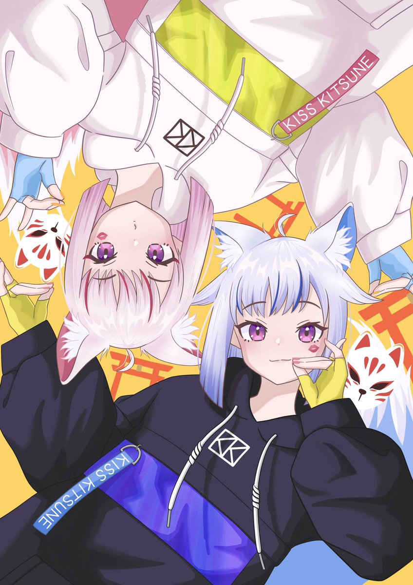 💋 #キスキツネ #ヒメヒナアート #ヒメヒナ