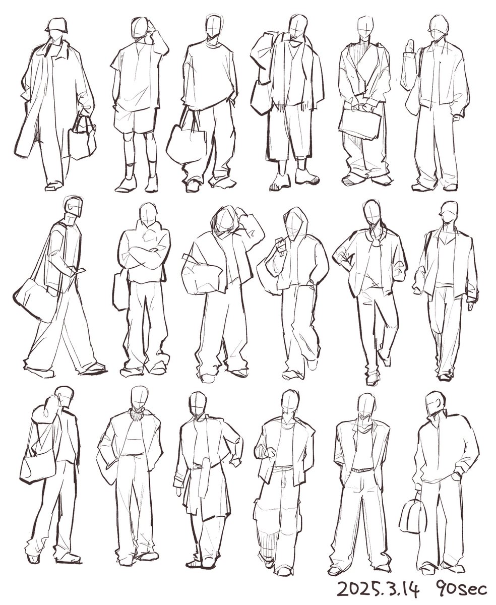 rensyuusuru7's tweet image. 90sec #croquis